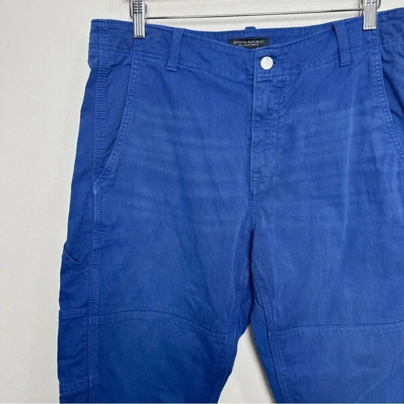 Banana Republic Mens 35R Blue Mill Valley Surplus Canvas Relaxed Taper  Jeans - Picture 3 of 13